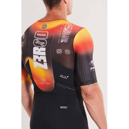 ZEROD TTSuit RACER Vortex Solar - Trifonction Triathlon Homme manches courtes | Les4Nages