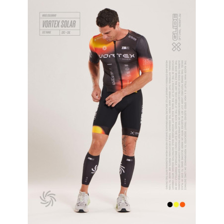 ZEROD TTSuit RACER Vortex Solar - Trifonction Triathlon Homme manches courtes | Les4Nages