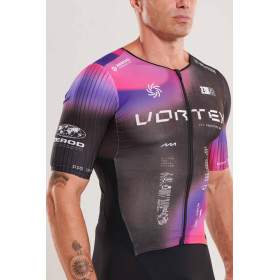 ZEROD TTSuit RACER Vortex Nebula - Trifonction Triathlon Homme manches courtes