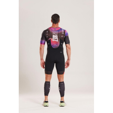 ZEROD TTSuit RACER Vortex Nebula - Trifonction Triathlon Homme manches courtes | Les4Nages
