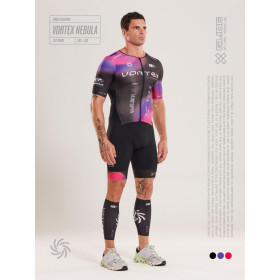 ZEROD TTSuit RACER Vortex Nebula - Trifonction Triathlon Homme manches courtes