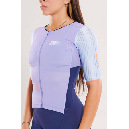 ZEROD TTSuit RACER Lavender - Trifonction Triathlon femme manches courtes | Les4Nages