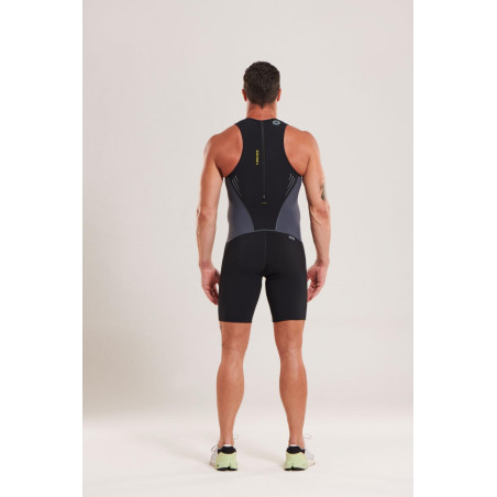 ZEROD TTSuit RACER Black Volt - Trifonction Triathlon Homme manches courtes | Les4Nages