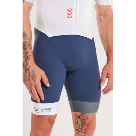 ZEROD TTSuit RACER Smoke White - Trifonction Triathlon Homme manches courtes | Les4Nages