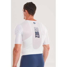 ZEROD TTSuit RACER Smoke White - Trifonction Triathlon Homme manches courtes