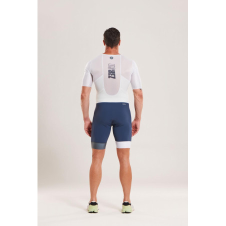ZEROD TTSuit RACER Smoke White - Trifonction Triathlon Homme manches courtes | Les4Nages