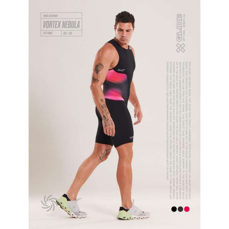 ZEROD RACER Vortex Nebula - Trifonction Triathlon Homme sans manches | Les4Nages