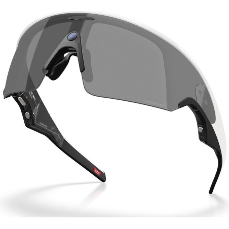 OAKLEY META VANGUARD IA Verres Prizm Black , Monture white - Lunettes solaires connectées avec Caméra et écouteurs intégrés | Les4Nages