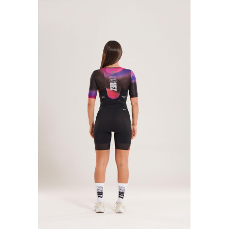 ZEROD TTSuit RACER Vortex Nebula - Trifonction Triathlon femme manches courtes | Les4Nages