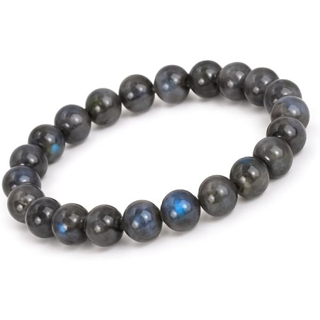 Bracelet Pierres Naturelles LABRADORITE 8mm - KIREI PARIS BIJOUX | Les4Nages