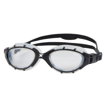 ZOGGS Predator Black Grey Clear Regular Fit - Lunettes triathlon et eau libre | Les4Nages