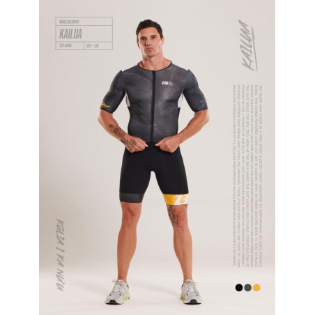 ZEROD TTSuit RACER Kailua - Trifonction Triathlon Homme manches courtes | Les4Nages