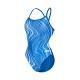  Arena Womens Swimsuit Challenge Back Marbled Royal Royal Multi - Maillot Natation Femme 1 piece