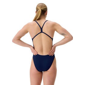Speedo SOLID V-BACK 2.0 Navy - Maillot femme 1 pièce