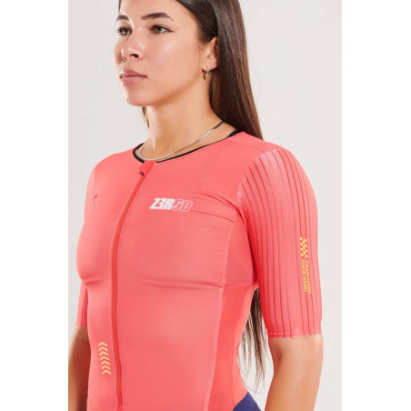 ZEROD TTSuit RACER Allegria - Trifonction Triathlon femme manches courtes | Les4Nages