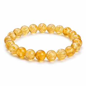 Bracelet Pierres Naturelles CITRINE 8mm - KIREI PARIS BIJOUX