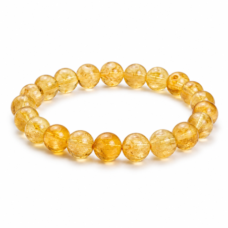 Bracelet Pierres Naturelles CITRINE 8mm - KIREI PARIS BIJOUX | Les4Nages