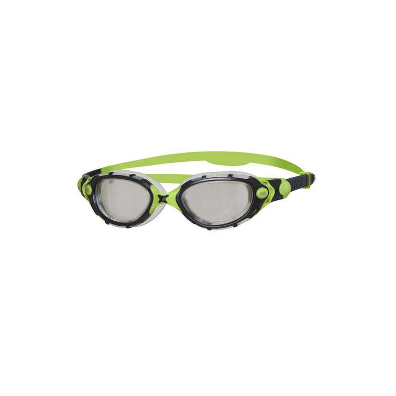 ZOGGS Predator Black Green TINT SMOKE REGULAR Lunettes triathlon et eau libre | Les4Nages