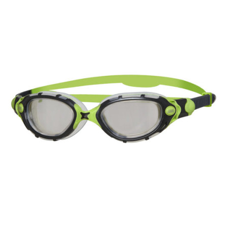ZOGGS Predator Black Green TINT SMOKE REGULAR Lunettes triathlon et eau libre | Les4Nages