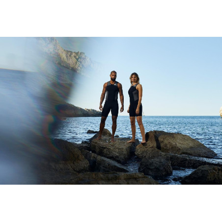 ZEROD ELITE Femme BLACK SERIES - Trifonction Triathlon Femme sans manches | Les4Nages