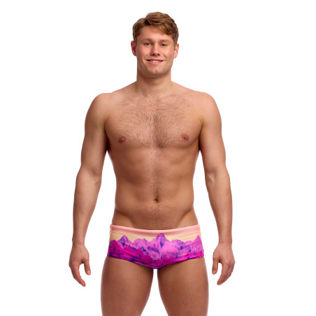 FUNKY TRUNKS Pink Peaks - Sidewinder Trunks - Boxer Natation Homme | Les4Nages