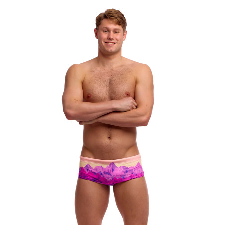 FUNKY TRUNKS Pink Peaks - Sidewinder Trunks - Boxer Natation Homme | Les4Nages