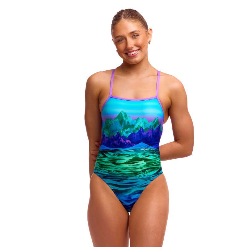 FUNKITA Mintie Montie - Strapped In - Maillot Femme 1 piece Natatiion | Les4Nages