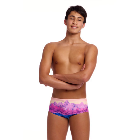 FUNKY TRUNKS (8-12ans) Pink Peaks Sidewinder Trunks - Boxer Natation Gar | Les4Nages