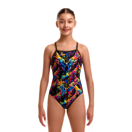 FUNKITA Girl (8-14ans) Killer Cupid Strapped In - Maillot Fille natation 1 piece | Les4Nages