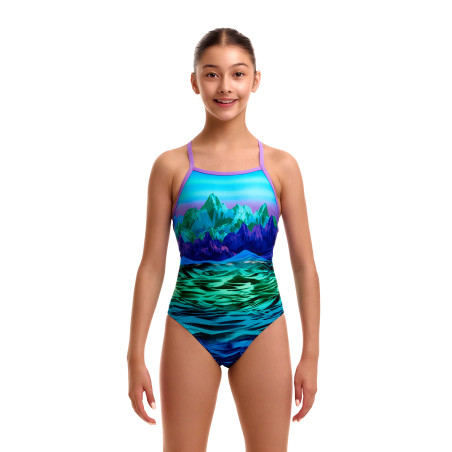FUNKITA Girl (8-14ans) Mintie Montie Strapped In - Maillot Fille natation 1 piece | Les4Nages