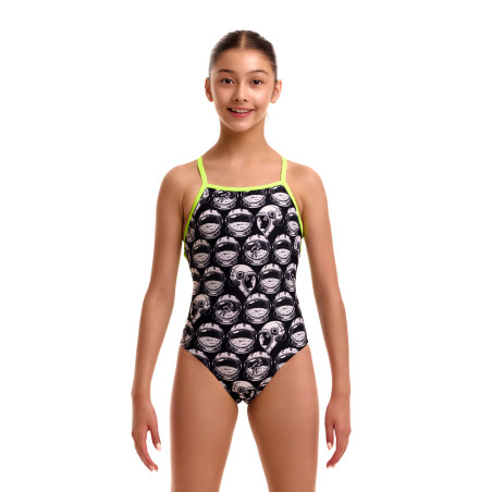 FUNKITA Girl (8-14ans) Arti Mess Strapped In - Maillot Fille natation 1 piece | Les4Nages