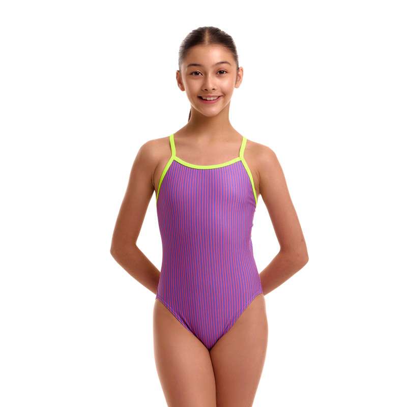 FUNKITA Girl (8-14ans) Berry Crush Single Strap - Maillot Fille natation 1 piece | Les4Nages