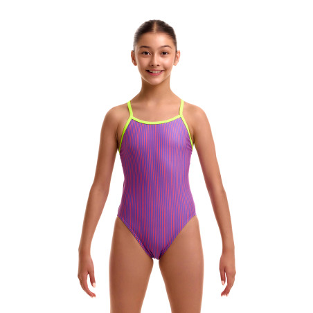 FUNKITA Girl (8-14ans) Berry Crush Single Strap - Maillot Fille natation 1 piece | Les4Nages