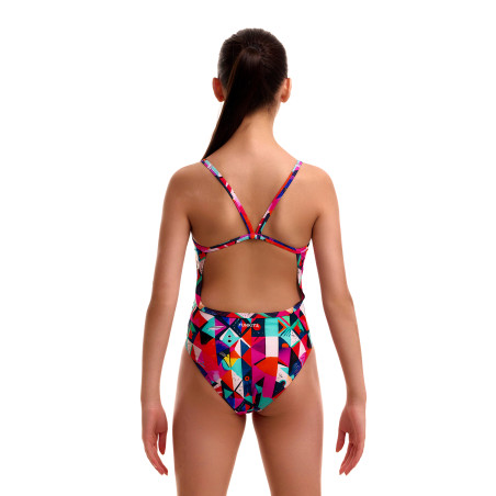 FUNKITA Girl (8-14ans) Art Dropout Single Strap - Maillot Fille natation 1 piece | Les4Nages