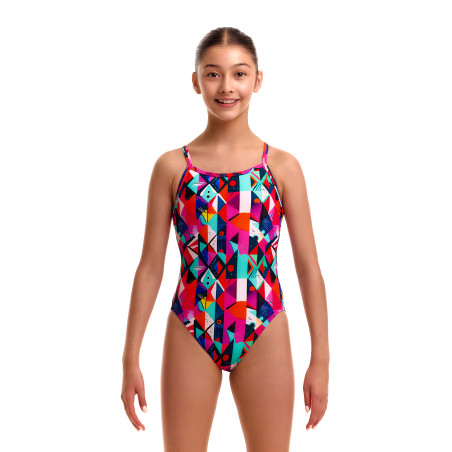 FUNKITA Girl (8-14ans) Art Dropout Single Strap - Maillot Fille natation 1 piece | Les4Nages