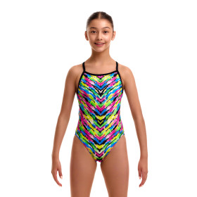 FUNKITA Girl (8-14ans) Happy Hide Single Strap - Maillot Fille natation 1 piece