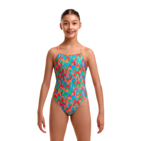 FUNKITA Girl (8-14ans) Hush Puffy Single Strap - Maillot Fille natation 1 piece | Les4Nages