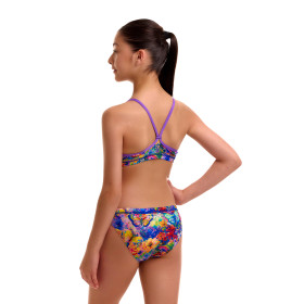 FUNKITA Girl (8-14ans) Austin Flowers Racerback Two Piece Maillot de bain filles 2 pieces
