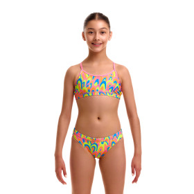 FUNKITA Girl (8-14ans) Hillary Puff Racerback Two Piece Maillot de bain filles 2 pieces