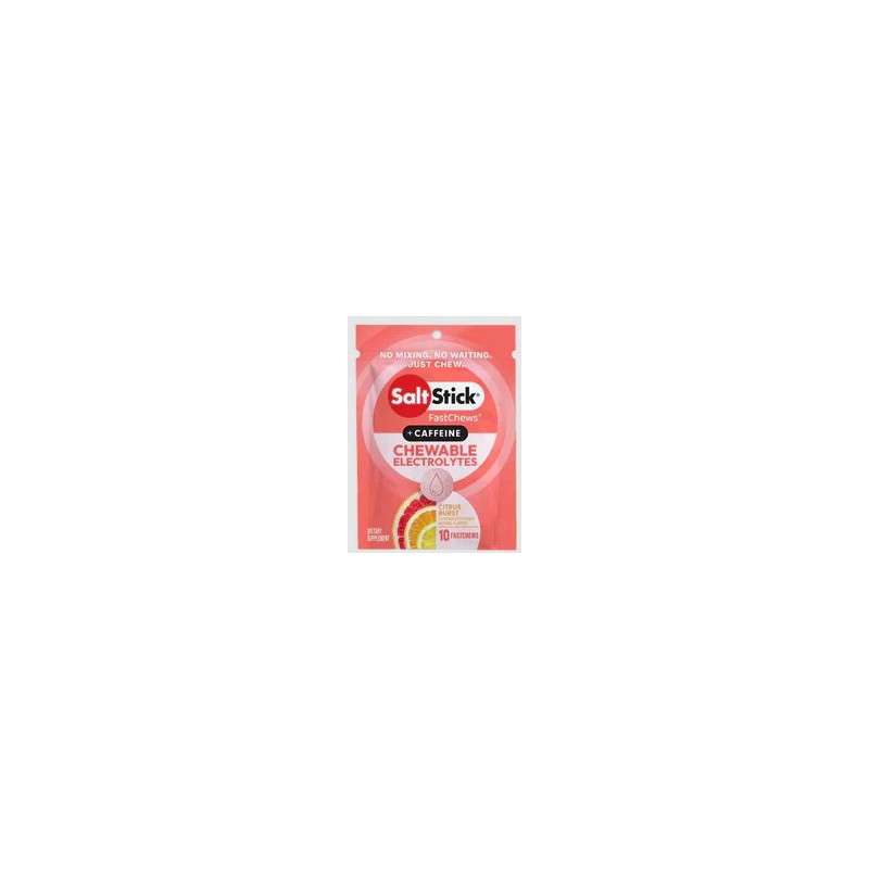 Pastilles electrolyte à croquer SALTSTICK Fastchew - Saveur Citrus Burst + CAFEINE - 10 pastilles | Les4Nages