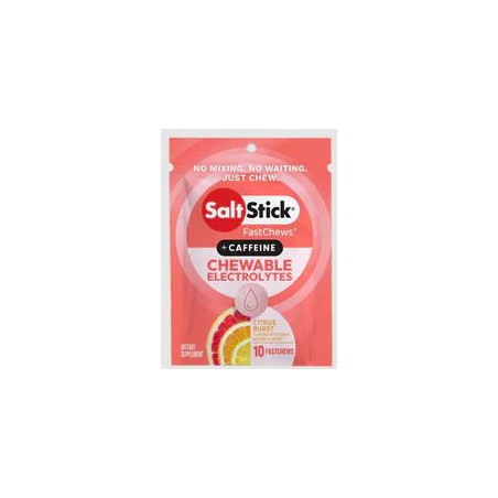 Pastilles electrolyte à croquer SALTSTICK Fastchew - Saveur Citrus Burst + CAFEINE - 10 pastilles | Les4Nages Pastilles electrolyte à croquer SALTSTICK Fastchew - Saveur Citrus Burst + CAFEINE - 10 pastilles | Les4Nages