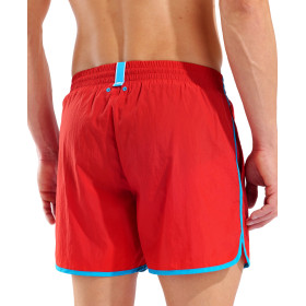 Short de Plage ARENA Men\'s Arena Big Logo Borders Beach Short RED-TURQUOISE