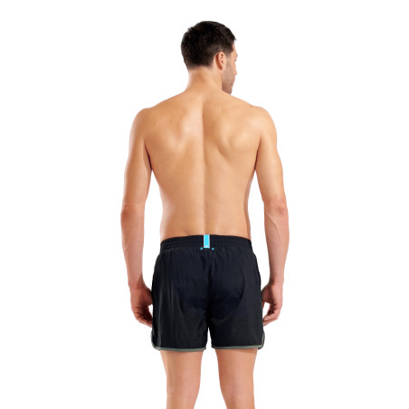 Short de Plage ARENA Men\'s Arena Big Logo Borders Beach Short BLACK-SAGE | Les4Nages Short de Plage ARENA Men\'s Arena Big Logo Borders Beach Short BLACK-SAGE | Les4Nages