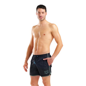 Short de Plage ARENA Men\'s Arena Big Logo Borders Beach Short BLACK-SAGE