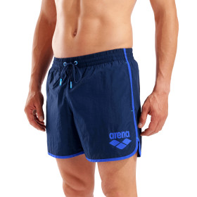 Short de Plage ARENA Men\'s Arena Big Logo Borders Beach Short NAVY-NEON BLUE