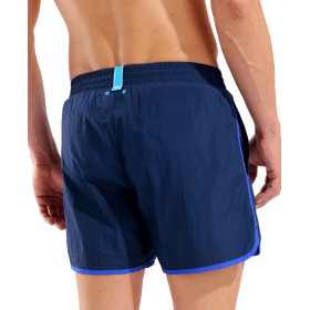 Short de Plage ARENA Men\'s Arena Big Logo Borders Beach Short NAVY-NEON BLUE