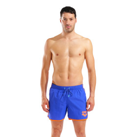Short de Plage ARENA Men\'s Arena Big Logo Borders Beach Short NEON BLUE-TEAM ORANGE