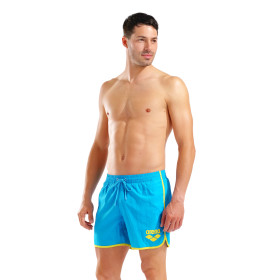Short de Plage ARENA Men\'s Arena Big Logo Borders Beach Short TURQUOISE-YELLOW STAR