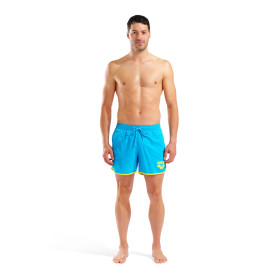Short de Plage ARENA Men\'s Arena Big Logo Borders Beach Short TURQUOISE-YELLOW STAR