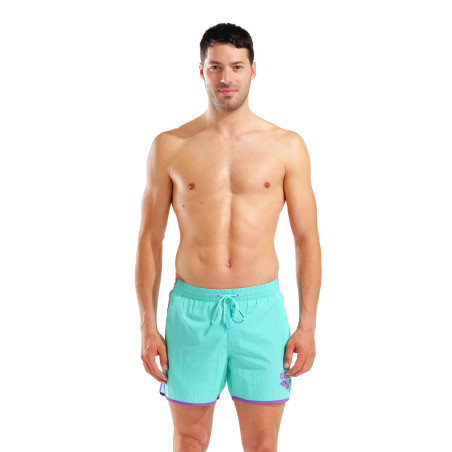 Short de Plage ARENA Men's Arena Big Logo Borders Beach Short WATER-VIOLET | Les4Nages
